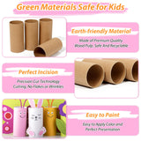 MAPVOLUT 60 PCS Craft Toilet Paper Rolls 3.94"x1.57", Thick Cardboard Tubes for Kids Crafts, Brown Craft Paper Towel Rolls for School Projects, Halloween, Thanksgiving, Christmas, Birthday Gift