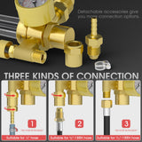 YESWELDER Welding Gas Regulator Flow Meter with Gas Hose, Leak-Proof Argon CO2 Pressure Gauge with Universal Multi-Interface, Suitable for MIG TIG Welding Machines