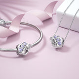 JIAYIQI Heart June Birthstone Charm for Pandora Charms Bracelet