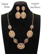 TOPACC Western Jewelry Set for Women Metal Vintage Western Necklace with Earrings Cowgirl Jewelry‌ for Country Concert Outfit