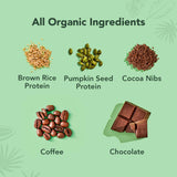 ALOHA Organic Plant Based Protein Bars - Chocolate Espresso (85mg Caffeine) - 12 Bars, Vegan, Low Sugar, Gluten-Free, Paleo, Low Carb, Non-GMO, No Stevia, No Erythritol