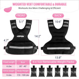 Adjustable Weighted Vest for Women, 6-12 Lbs Rucking Vest with 6 Ironsand Weights, Best Weighted Vest with Plus Pockets & Reflective Strips for Running, Walking, Workout and Strength Training