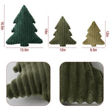 Christmas Decorations Plush Throw Pillows: Soft Green Velvet Christmas Tree Shaped Pillow, Cute Rustic Stuffed Cushion Xmas Decor Indoor for Kids Home Sofa Bed Couch Office Couch Living Room, Set of 3