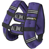 APEXUP Weighted Vest with 5lbs/10lbs/15lbs/20lbs/25lbs/30lbs Weights and Reflective Stripe, Weight Vest Men Women for Workout, Strength Training, Running (Purple, 15lbs)