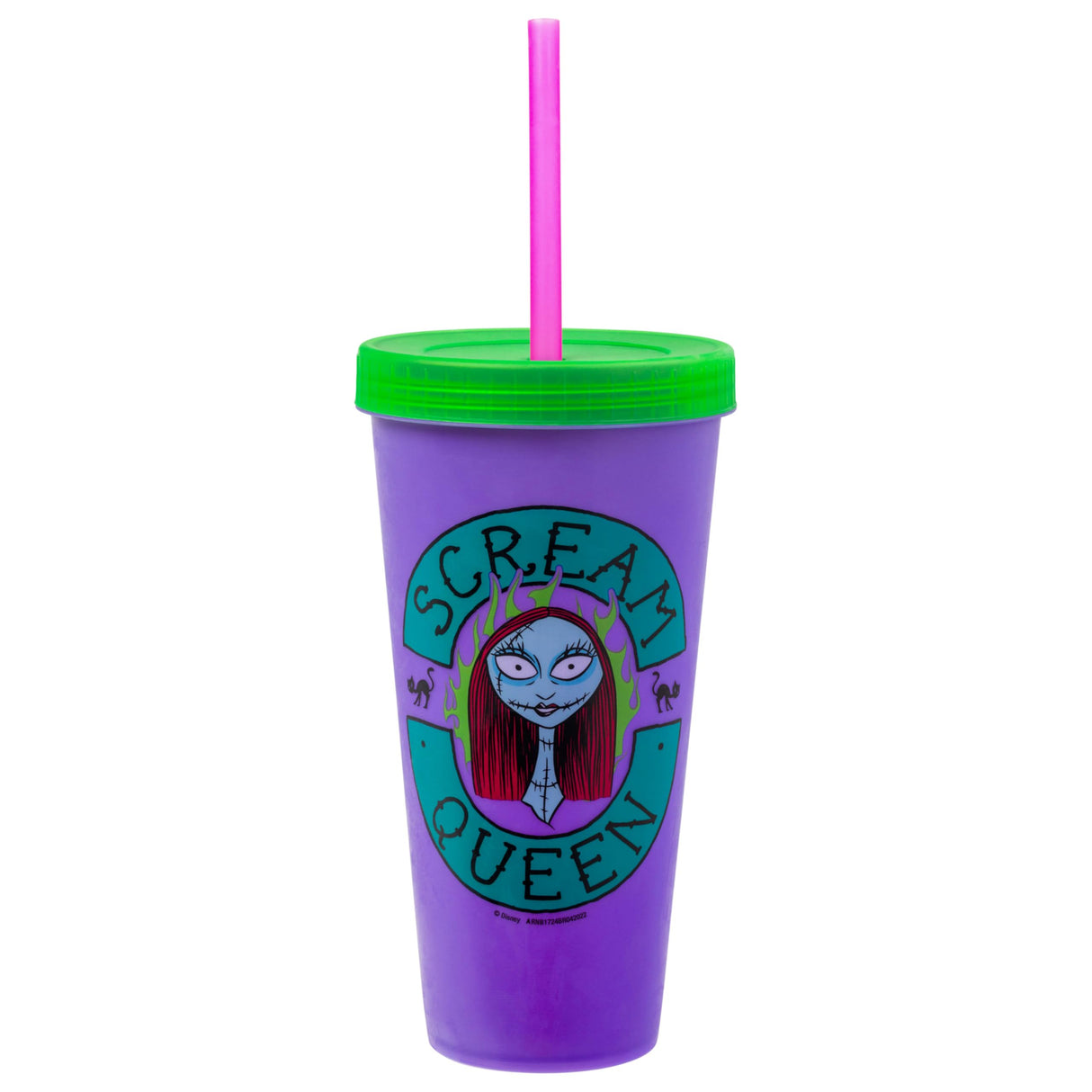 Silver Buffalo Disney The Nightmare Before Christmas 4 Pack Color Change Plastic Tumblers Featuring Jack Skellington, Sally, Oogie Boogie, and Zero, 24 Ounces