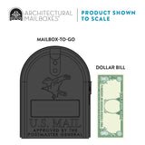 Architectural Mailboxes Mailbox-to-Go Weather-Resistant Steel Metal Mail Box for Outside with Post, Black, Medium Curbside Mailbox, USPS Approved for Residential Delivery