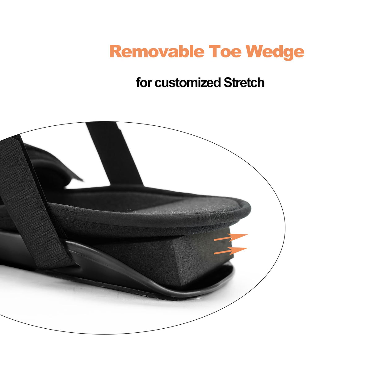 honarry Plantar Fasciitis Night Splint, Adjustable Foot Brace for Pain Relief, Achilles Tendonitis Night Splint(Black Shell and Black lining M)