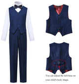 Boys Suit Size 10 Kids Navy Blue Suits for Boys Toddler Suit Set First Communion Suit Ring Bearer Christmas Outfit