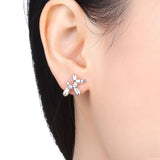 Cycuff 925 Sterling Silver Earrings Studs Colorful Cubic Zirconia Jewelry Stud Earrings for Women Set Earring Present for Her (Cute Balloon Dog Earrings)