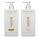 Generic Native - Coconut Milk & Turmeric - Shampoo and Conditioner Set | Sulfate Free, Paraben Free, Dye Free, with Naturally Derived Clean Ingredients| 16.5 oz - Pack Of 02, Gold