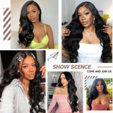 GBUN 30 Inch 13x6 HD Lace Front Wigs Human Hair Body Wave Lace Front Wigs Pre Plucked 200% Density Transparent Lace Frontal Wigs Human Hair Lace Front Wigs Baby Hair Human Hair Wig for Women