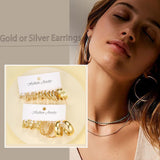 46 Pairs Gold Hoop Earrings Set for Women, Fashion Hypoallergenic Chunky Twisted Pearl Stud Earrings Multipack, Small Big Hoops Earring Packs Trendy for Christmas Birthday Party Jewelry Gift