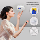 4-Pack,Smoke and Carbon Monoxide Detector,2 in 1 CO & Smoke Alarm,Carbon Monoxide Detectors,Smoke Detector,85dB in Alarm,LCD Screen,Easy to Install