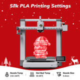 AMOLEN Silk PLA 3D Printer Filament, Shiny Multicolor Christmas Rainbow PLA Filament 1.75mm, Fast Color Change PLA 3D Printing Filament for Most FDM 3D Printer, Red White, 1kg (2.2lbs)