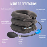 Branfit Cervical Neck Traction Device Pro - Adjustable Neck Support and Neck Stretcher for Spine Alignment and Neck Pain Relief