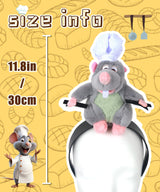 JEGERMIG Women's Christmas Funny Mouse Headband Cartoon Animal Ratatouille Plush Hairpin Headwear Accessories