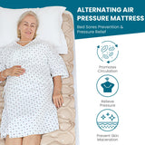 Alternating Air Pressure Mattress Pad, Bed Sore Prevention, Hospital Bed Mattress Topper with Whisper Quiet Pump & Waterproof, Heat Resistant Ulcer Cushion Pad for Hospital, Home, Medical Use