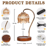 Flower Candle Warmer Lamp with Timer, Dimmable Candle Lamp Warmer, Christmas Birthday Gift for Women Mom, House Warming for New Home Decor, Lotus Wax Melt Warmer for Jar Candles