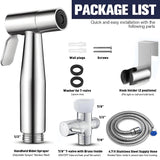 New Version Handheld Bidet Sprayer for Toilet, Premium Stainless Steel Bathroom Bidet Sprayer Set, Baby Cloth Diaper Sprayer with Superior Complete Spray Hoses Kit, Support Wall or Toilet Mount