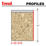 Freud 42-310: 3/4" (dia.) Downshear Helix Flush Trim Bit with 1/2" shank, 3" overall length