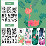 Biutee Nail Stamper Kit 15pcs Nail Art Stamp Plate 8pcs Stamp Gel Polish 1pcs Nail Stamper Scraper Set with Storage Bag, Nail Stamp Template Kit Flower Lace Animal Star Halloween Christmas Design