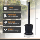 Carver’s Olde Iron Galvanized Steel Outdoor Cigarette Butt Disposal, Metal Receptacle for Commercial Use (36″ Height, 4 Gallon capacity, Black)