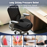SAHEYER Donut Pillow for Tailbone Pain Relief and Hemorrhoids, Memory Foam Donut Cushion for Sciatica Nerve, Seat Cushion Butt Pillow for Men Women at Home Office Chair Car Long Sitting Comfort, Black