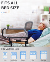 Sangohe Heavy Duty Bed Rail for Senior & Elderly and People Falling Out of Bed - Foldable Bed Assist Handle - 504E