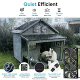 Solar Powered Fan Kit, Chicken Coop Fan,15W Solar Panel with 2 Fans, Intake or Exhaust Air Fan wtih 9.8 Ft Cable for Outside Backyard Chicken Coops, Greenhouses, Pet Houses, Greenhouse