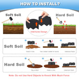 Vashly No-Dig 30Ft Landscape Edging,6 Inch Tall Garden Edging Garden Edging Border, 30Pcs Flower Bed Edging Border with 30Pcs Stakes