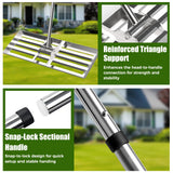 30" x 10" Lawn Leveling Rake, 304 Stainless Steel Soil or Dirt Leveler Tool