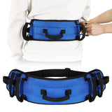 Rhino Valley Gait Belt for Senior with 7 Handles, 59" Anti-Slip Gate Belts Medical for Elderly, Transfer Belt with Quick Release Buckle, Elderly, Physical, Handicap, Bariatric Therapy, Blue & Black