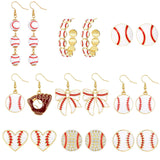 Liliaafar Sports Earrings for Women,9 Pairs,Baseball