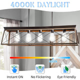 GvvooHome Edison Bulbs, E26 LED Bulb 60 watt Equivalent, Non-Dimmable, 4000K Daylight White, ST58 Vintage Light Bulbs, 90+ CRI, 6W 600LM, E26 Medium Base, Clear Glass, 6 Pack