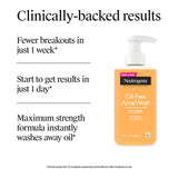 Neutrogena Oil Free Acne Face Wash, 9.1 fl. oz, 3 Pack