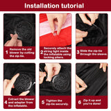 Air Blower Fan for Inflatables, 12V 1.5A Mini Airup Replacement Blower Fan with 2.0A Adapter and 5 LEDs Bulbs Light for Halloween and Christmas Inflatables (IP68 Waterproof, 3200RPM, 5.0 * 5.0'')