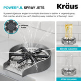 KRAUS CleanMate Glass Rinser for Kitchen Sink in Matte Black Color Finish, KGR-500MB