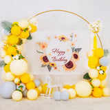 Wokceer Round Backdrop Stand 8FT Gold Wedding Balloon Arch Stand for Party