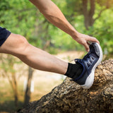 TechWare Pro Ankle Brace Compression Sleeve - Relieves Achilles Tendonitis, Joint Pain. Plantar Fasciitis Foot Sock with Arch Support Reduces Swelling & Heel Spur Pain. (Black/Black, L/XL)