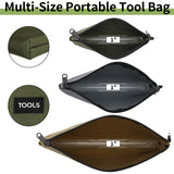 COIDEA 6 Pack Zipper Pouch, Premium Tool Bag, Utility Flat Bottom Storage Organizer With Carabiner Metal Zipper for Tools, Stationary, Pencil