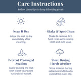 Barnyard Designs Natural Coco Coir Christmas Doormat - Large Cute Non-Slip Heavy Duty Backing Door Mat for Outside Entrance or Porch Entry, Brown (17x30, Winter Snow Forest)