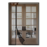 Reversible Side Opening Magnetic Screen Door for Sliding & French Doors,Upgraded PETG Mesh Anti-Tearing, Heavy Duty & Strong Magnetic, Pet and Kid Friendly - Screen Door 74"x82"