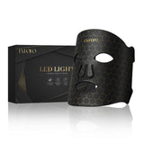 EVFOFO Led Face Mask Light Therapy, Red Light Therapy for Face, 7-1 Colors LED Facial Skin Care Mask, Black