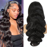 bynlna 200% Density 26 Inch Body Wave Lace Front Wigs Human Hair Pre Plucked Wig 13x4 HD Lace Frontal Wigs for Black Women Glueless Wigs Brazilian Virgin Human Hair Wig with Baby Hair 26 Inch