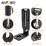 Aupoko Quick Release L-Bracket Compatible with Arca Swiss, L Bracket Quick Release Plate L Plate, 1/4" Tripod Plate for Ball Head Tripod Stabiliser Compatible with Manfrotto Canon Nikon Sony