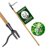 Grampa's Weeder Original Stand Up Weed Puller Tool with Bamboo Long Handle