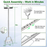 Fologtoo Lawn Aerator Tool, Heavy-Duty Stainless Steel Lawn Spike Aerator