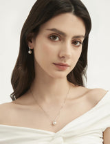 Mameloly Pearl Earrings for Women Trendy CZ 10MM Pearl Drop Earrings