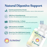 Dr Clark Cloves Healthcare Supplement - Natural Digestive Health, 500 mg, 100 Pure Gelatin Capsules