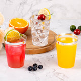 Goodluck 100PCS 10oz Plastic Cups for Party, Disposable Silver Plastic Cups, Cocktail Glasses for Wedding Thanksgiving, Christmas, and Parties